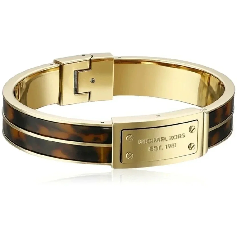 SOLD - MICHAEL KORS TORTOUISE AND GOLD BRACELET - Picture 1 of 3